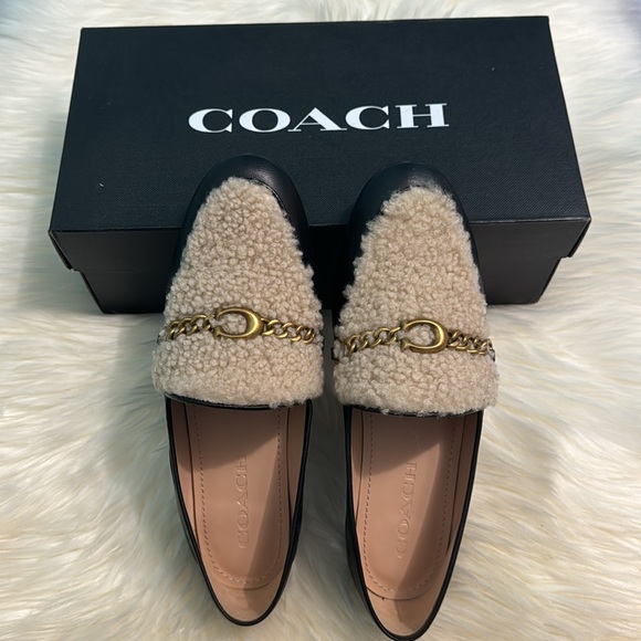 COACH SHEARLING HELENA LOAFERS - Picture 2 of 15